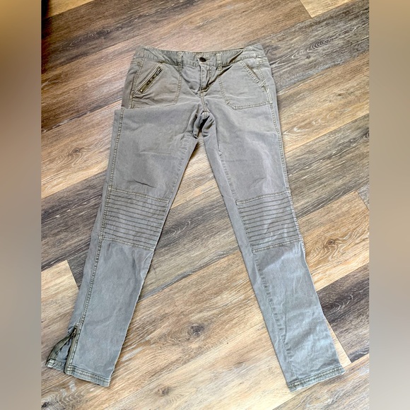 Khaki low rise pant - Picture 1 of 3